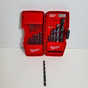 48-89-2801 Milwaukee Drill Bit Set 1/16-1/2 x 32nds Thunderbolt 21pc Black Oxide